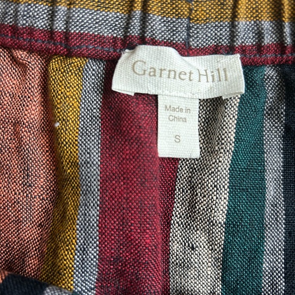 Garnet Hill 100% linen easy to wear mini striped skirt size small - Picture 4 of 8